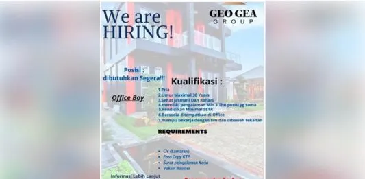 Lowongan Pekerjaan di Georgea Group: Office Boy Lowongan Pekerjaan di Georgea Group: Office Boy