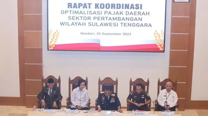 Pj Gubernur Sultra Hadiri Rakor Optimalisasi Pajak Daerah Sektor Pertambangan