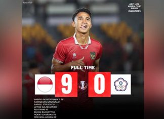 Timnas Indonesia U-23 Pesta Gol ke Gawang Chinese Taipei U-23, Menang 9-0 Timnas Indonesia U-23 Pesta Gol ke Gawang Chinese Taipei U-23, Menang 9-0