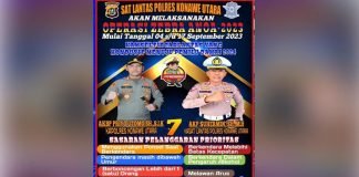 Polres Konut Gelar Operasi Zebra Anoa 2023 Polres Konut Gelar Operasi Zebra Anoa 2023