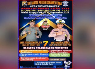Polres Konut Gelar Operasi Zebra Anoa 2023 Polres Konut Gelar Operasi Zebra Anoa 2023