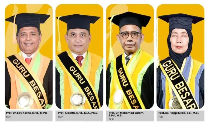 Universitas Halu Oleo Kukuhkan 4 Guru Besar dari 2 Fakultas
