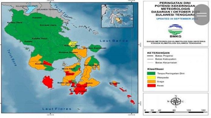 6 Daerah di Sultra Berpotensi Dilanda Kekeringan Ekstrem