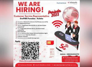 Humanvue infomedia Buka Lowongan Customer Service Representative 2023 di GraPARI Pomalaa Humanvue infomedia Buka Lowongan Customer Service Representative di GraPARI Pomalaa