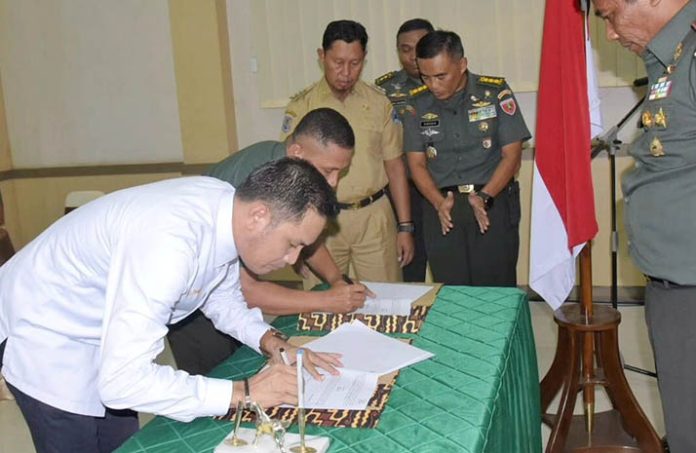 Korem 143/HO dan Kadin Kota Kendari Teken MoU Pemanfaatan Lahan Tidur untuk Ketahanan Pangan