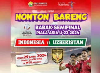 Nobar Timnas Indonesia vs Uzbekistan di Eks MTQ Kendari Nobar Timnas Indonesia vs Uzbekistan di Eks MTQ Kendari