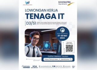 Bank Sultra Buka Lowongan Kerja untuk Tenaga IT 2024 Bank Sultra Buka Lowongan Kerja untuk Tenaga IT 2024