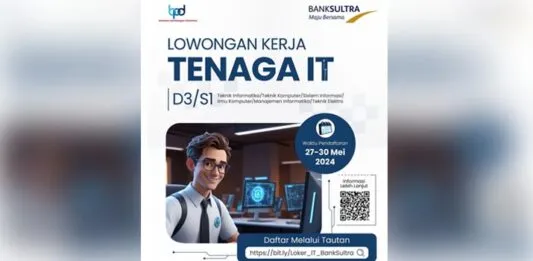 Bank Sultra Buka Lowongan Kerja untuk Tenaga IT 2024 Bank Sultra Buka Lowongan Kerja untuk Tenaga IT 2024