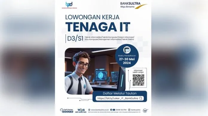 Bank Sultra Buka Lowongan Kerja untuk Tenaga IT 2024