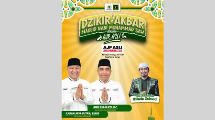 Dzikir Akbar Maulid Nabi di Kendari: AJP-ASLI Undang Ustadz Solmed