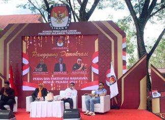 KPU Sultra Gelar Panggung Demokrasi, Dorong Mahasiswa Pilih Pemimpin Amanah dan Berintegritas KPU Sultra Gelar Panggung Demokrasi, Dorong Mahasiswa Pilih Pemimpin Amanah dan Berintegritas