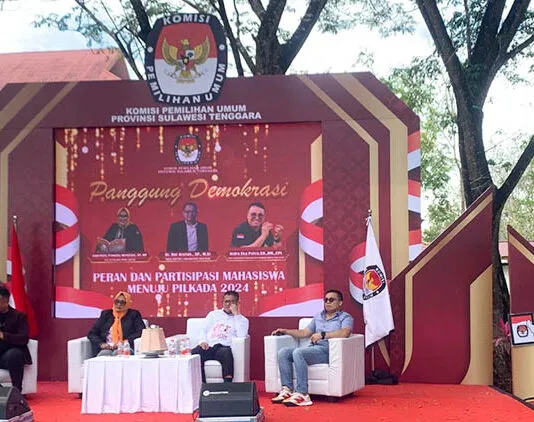 KPU Sultra Gelar Panggung Demokrasi, Dorong Mahasiswa Pilih Pemimpin Amanah dan Berintegritas KPU Sultra Gelar Panggung Demokrasi, Dorong Mahasiswa Pilih Pemimpin Amanah dan Berintegritas