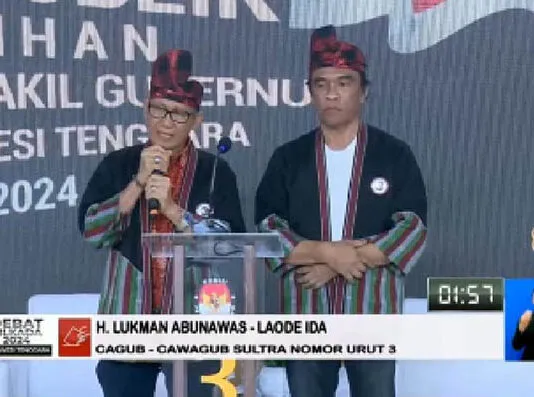 Pasangan LA-Ida Tegaskan Komitmen dalam Penutupan Debat Pilgub Sultra 2024 Pasangan LA-Ida Tegaskan Komitmen dalam Penutupan Debat Pilgub Sultra 2024
