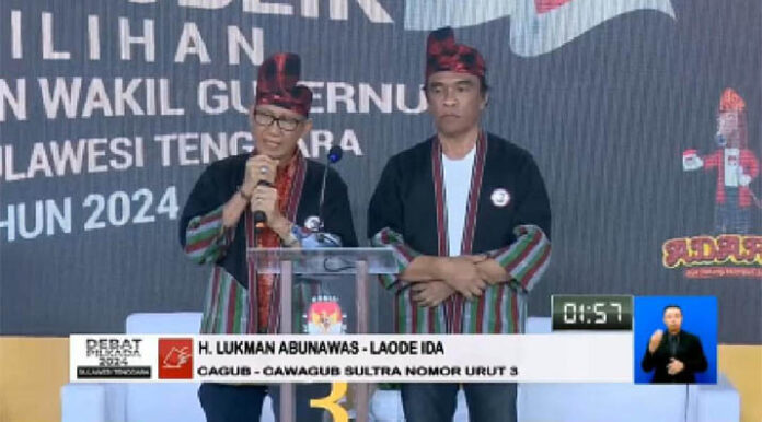 Pasangan LA-Ida Tegaskan Komitmen dalam Penutupan Debat Pilgub Sultra 2024