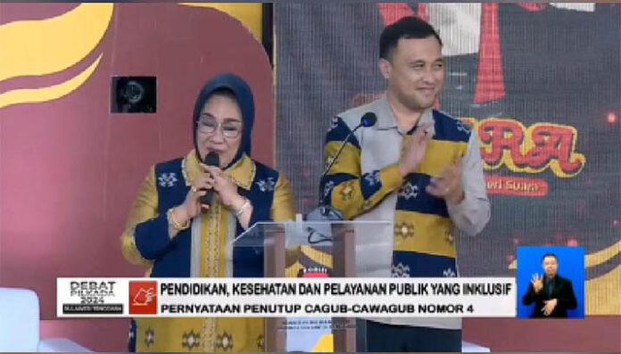 Bahteramas Berlayar Kembali: Pernyataan Penutup Pasangan Tina-Ihsan dalam Debat Publik Pilgub Sultra 2024