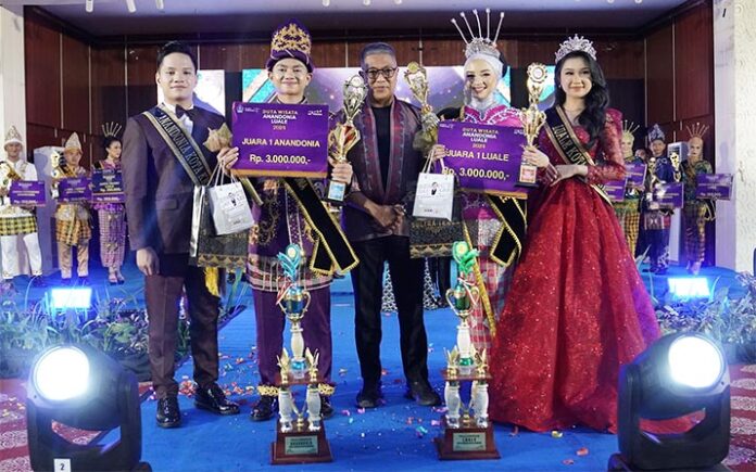 anandonia Ahmad Adrian dan Akhwat Dwi Julyani Sabet Gelar Duta Wisata Anandonia Luale 2024