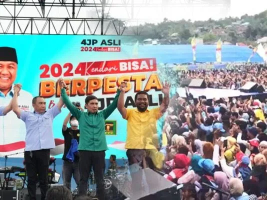 Kampanye Akbar AJP-ASLI, Ribuan Pendukung Padati Lapangan Benu-Benua Kendari Kampanye Akbar AJP-ASLI, Ribuan Pendukung Padati Lapangan Benu-Benua Kendari
