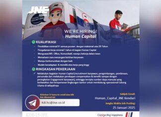 JNE Kendari Membuka Lowongan Kerja untuk Posisi Human Capital JNE Kendari Membuka Lowongan Kerja untuk Posisi Human Capital