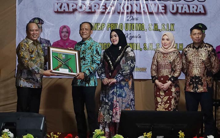 Bupati Konawe Utara Sambut Kapolres Baru, Apresiasi Kinerja Pendahulunya