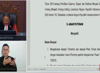 MK Tolak Gugatan Tina-Ihsan, Pilgub Sultra 2024 Tetap Sah MK Tolak Gugatan Tina-Ihsan, Pilgub Sultra 2024 Tetap Sah