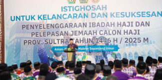 Gubernur Andi Sumangerukka Lepas Keberangkatan 2.018 JCH Sultra, Titipkan Lima Pesan Penting Gubernur Andi Sumangerukka Lepas Keberangkatan 2.018 JCH Sultra, Titipkan Lima Pesan Penting