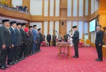 Gubernur Sultra Lantik Pejabat Tinggi Pratama dan Serahkan Surat Perintah Tugas Perangkat Daerah