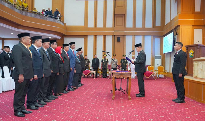 pelantikanopd_sultra Gubernur Sultra Lantik Pejabat Tinggi Pratama dan Serahkan Surat Perintah Tugas Perangkat Daerah