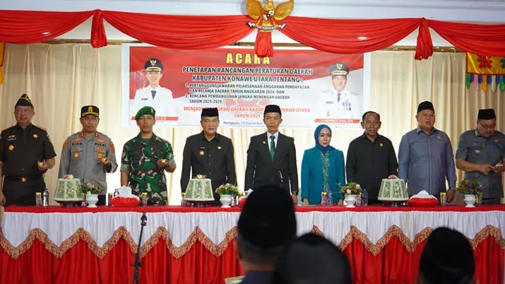 Bupati Konawe Utara Tetapkan Perda APBD 2024 dan RPJMD 2025–2029