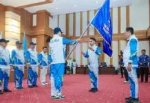 Pemprov Sultra Lepas 179 Kontingen untuk Berlaga di Pornas Korpri XVII Palembang Pemprov Sultra Lepas 179 Kontingen untuk Berlaga di Pornas Korpri XVII Palembang