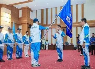 Pemprov Sultra Lepas 179 Kontingen untuk Berlaga di Pornas Korpri XVII Palembang Pemprov Sultra Lepas 179 Kontingen untuk Berlaga di Pornas Korpri XVII Palembang