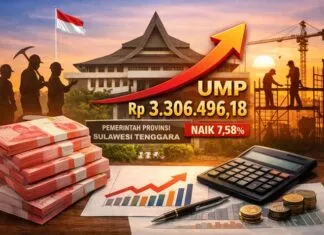 Resmi! UMP Sultra 2026 Naik 7,58 Persen Jadi Rp3,3 Juta Berlaku Mulai 1 Januari UMP Sultra 2026 Naik 7,58 Persen Jadi Rp3,3 Juta Berlaku Mulai 1 Januari