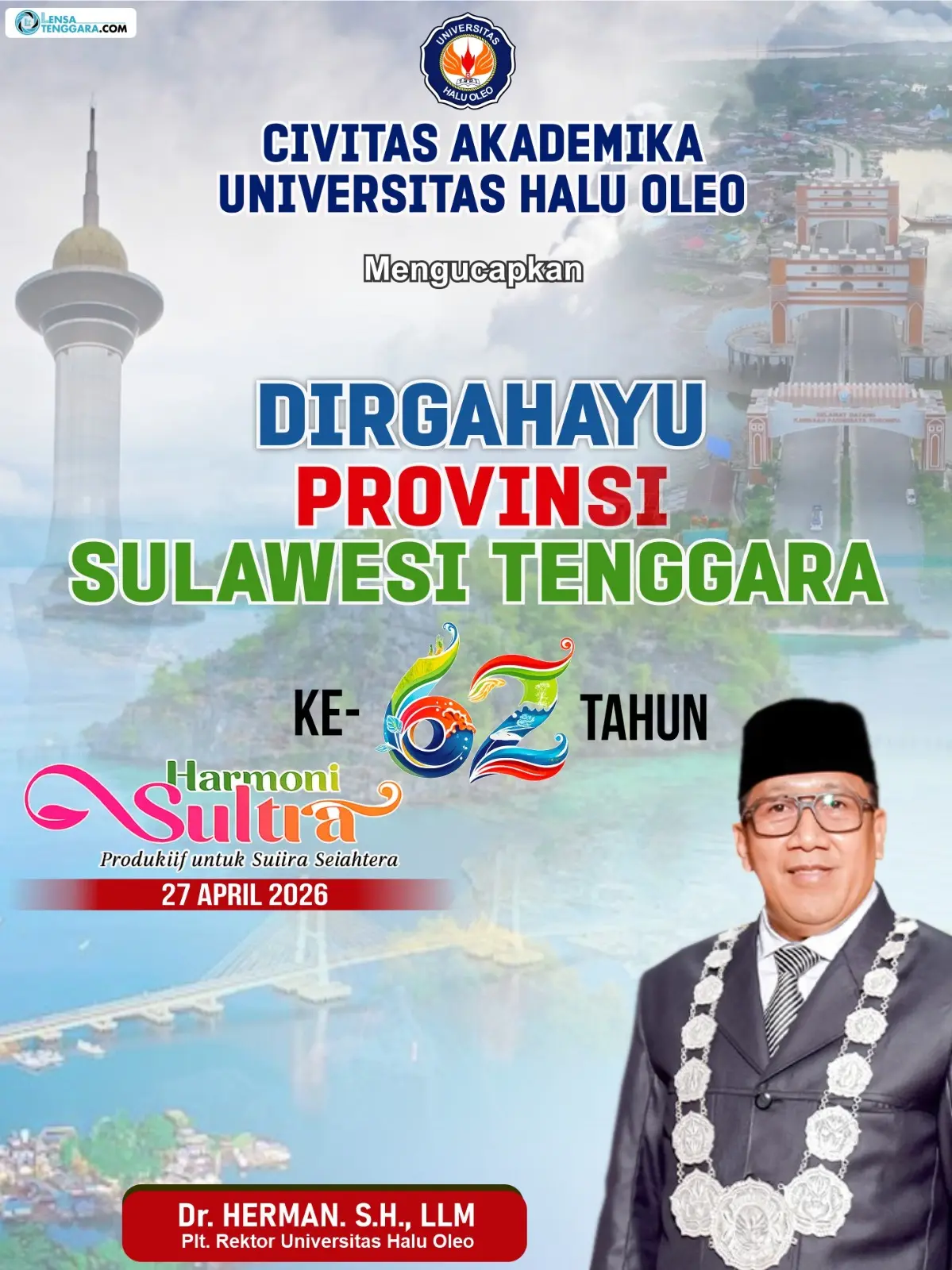 HUT Sultra 2026 62 tahun