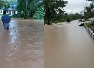 Banjir Genangi By Pass Lepo-Lepo Kendari, Pengendara Diminta Waspada Banjir Genangi By Pass Lepo-Lepo Kendari, Pengendara Diminta Waspada