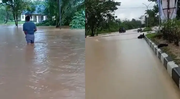 Banjir Genangi By Pass Lepo-Lepo Kendari, Pengendara Diminta Waspada Banjir Genangi By Pass Lepo-Lepo Kendari, Pengendara Diminta Waspada