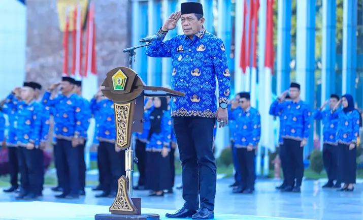 upacara_hkn Pimpin HKN, Wagub Sultra Hugua Ingatkan ASN Perkuat Kesadaran dan Integritas dalam Pelayan