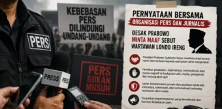 Organisasi Pers Desak Prabowo Minta Maaf atas Penyebutan Wartawan sebagai ‘Londo Ireng’ Organisasi Pers Desak Prabowo Minta Maaf atas Penyebutan Wartawan sebagai 'Londo Ireng'