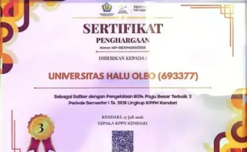 UHO Kembali Berprestasi, Sabet Penghargaan IKPA Kategori Pagu Besar UHO Kembali Berprestasi, Sabet Penghargaan IKPA Kategori Pagu Besar