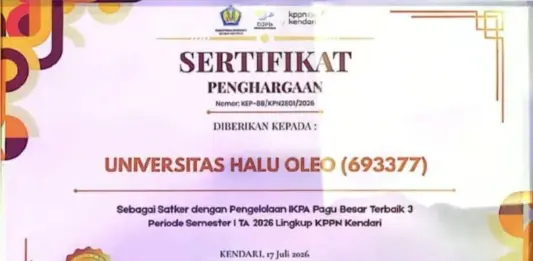 UHO Kembali Berprestasi, Sabet Penghargaan IKPA Kategori Pagu Besar UHO Kembali Berprestasi, Sabet Penghargaan IKPA Kategori Pagu Besar