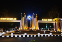 Gerbang Utama UHO Kendari Berubah, Lampu Malam Bikin Tampilan Makin Modern Gerbang Utama UHO Kendari Berubah, Lampu Malam Bikin Tampilan Makin Modern